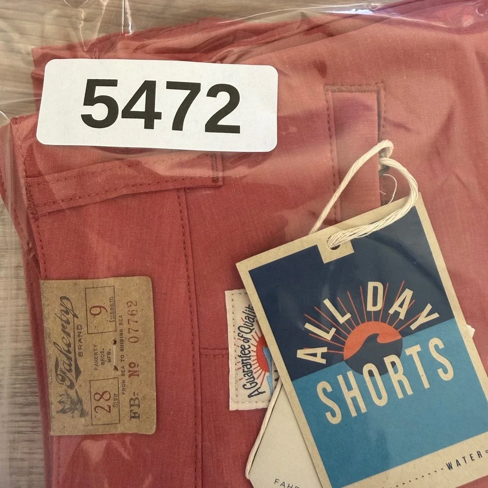 Faherty Hybrid Shorts Mens 28 Venice Red All Day Short 9